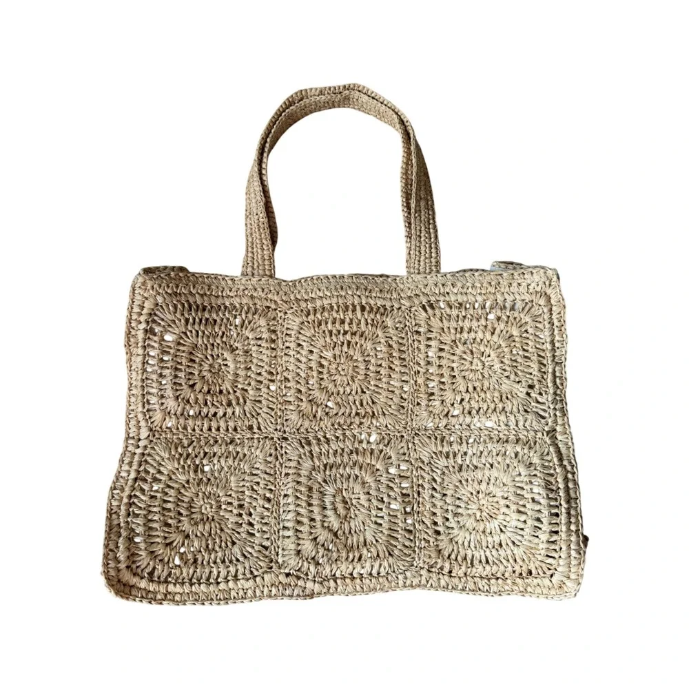 Hat Attack Straw Tote Portia Luxe Rafia Beach New